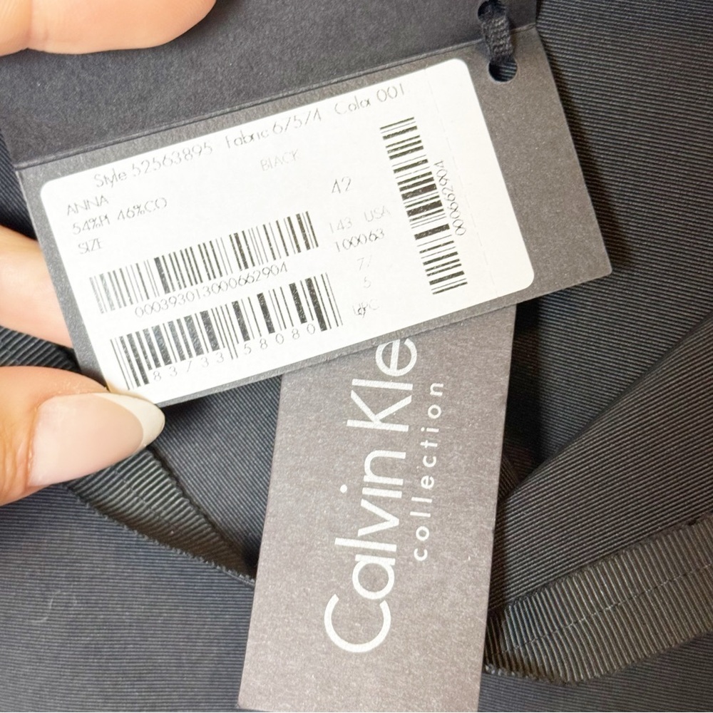 NWT Calvin Klein Collection Black Sleeveless Cowl Neck Sheath Dress size 10 - Picture 5 of 12